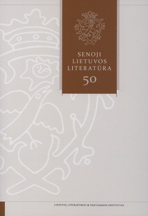Senoji Lietuvos literatūra = Early Lithuanian literature. Kn. 50