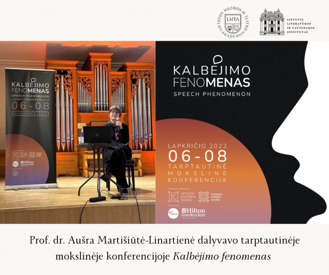 Instituto direktorė prof. dr. Aušra Martišiūtė-Linartienė dalyvavo tarptautinėje mokslinėje konferencijoje „Kalbėjimo fenomenas“