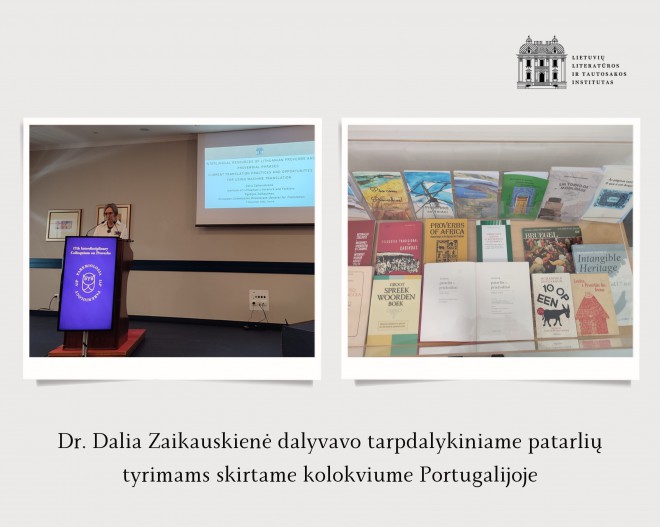 Dr. Dalia Zaikauskienė dalyvavo tarpdalykiniame patarlių tyrimams skirtame kolokviume Portugalijoje