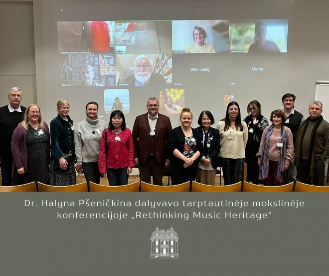 Halyna Pšeničkina dalyvavo tarptautinėje mokslinėje konferencijoje „Rethinking Music Heritage“