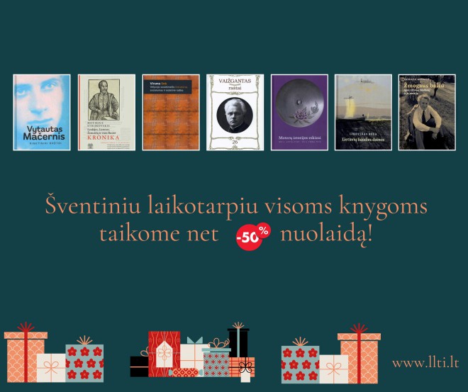 Šventiniu laikotarpiu visoms LLTI išleistoms knygoms taikoma 50% nuolaida