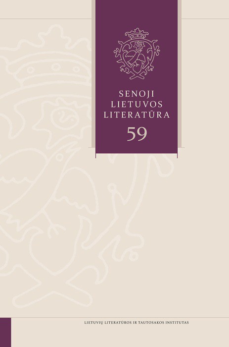 Senoji Lietuvos literatūra Nr. 59 