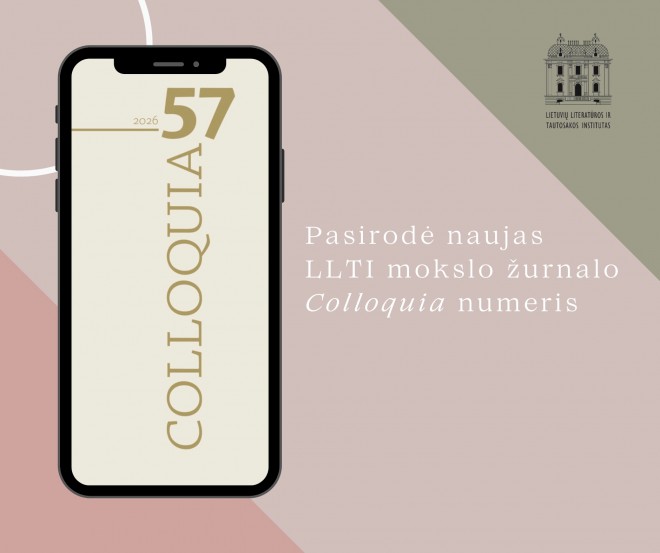 Pasirodė naujas LLTI mokslo žurnalo "Colloquia" numeris